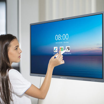 स्मार्ट इंटरएक्टिव व्हाइटबोर्ड 65 '' कार्यालय / स्कूल के लिए इंटेलिजेंट इंटरएक्टिव फ्लैट पैनल