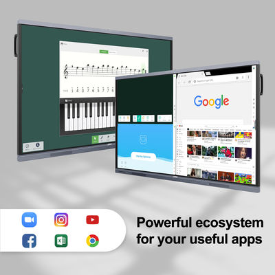 75 '' H10 ODM 4K Android OPS इंटरएक्टिव डिस्प्ले पैनल स्मार्ट बोर्ड टच स्क्रीन मॉनिटर